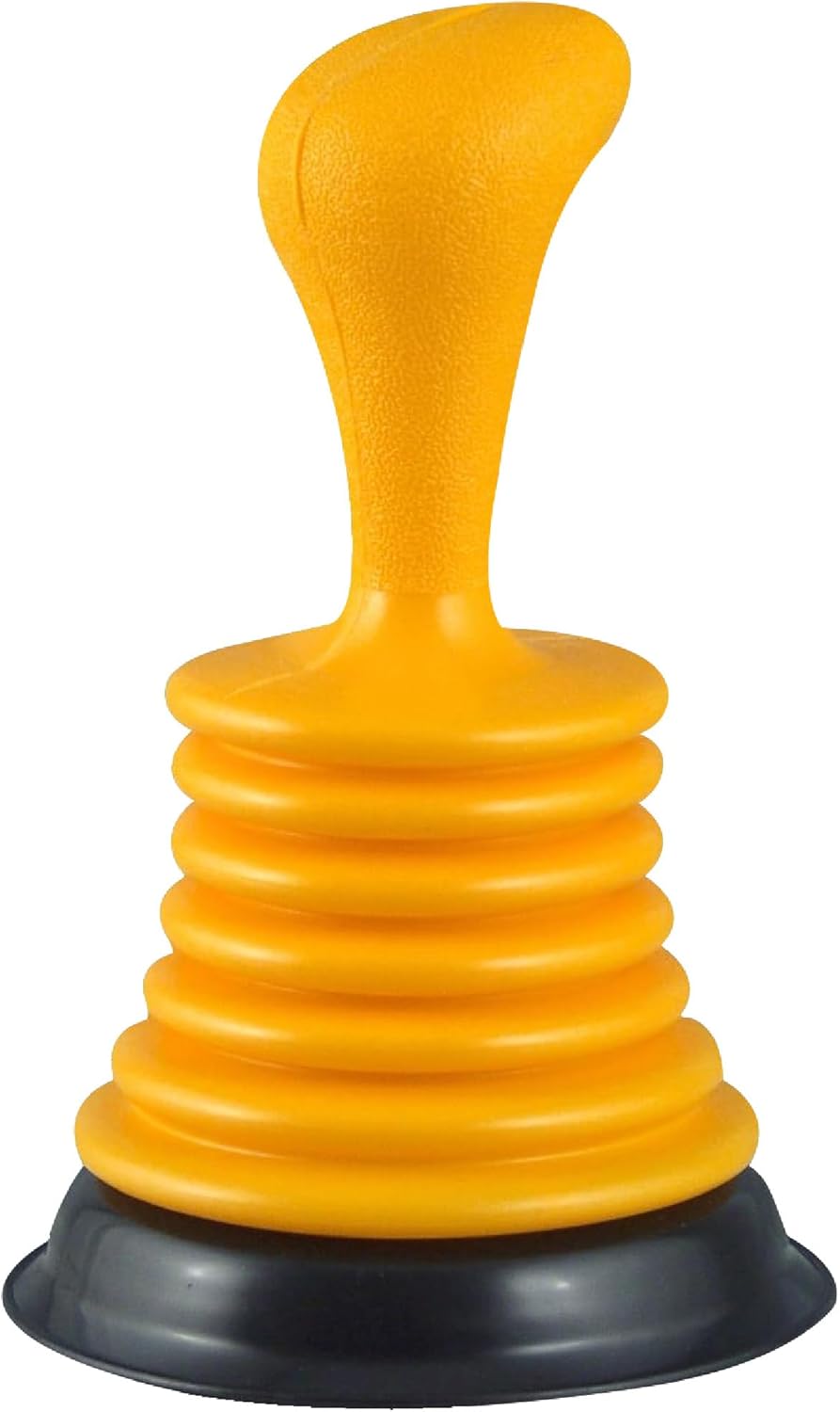 11 Inch Bellows Sink Plunger for Kitchen & Bathroom Sinks Heavy-Duty Clog Remover with Ergonomic Handle