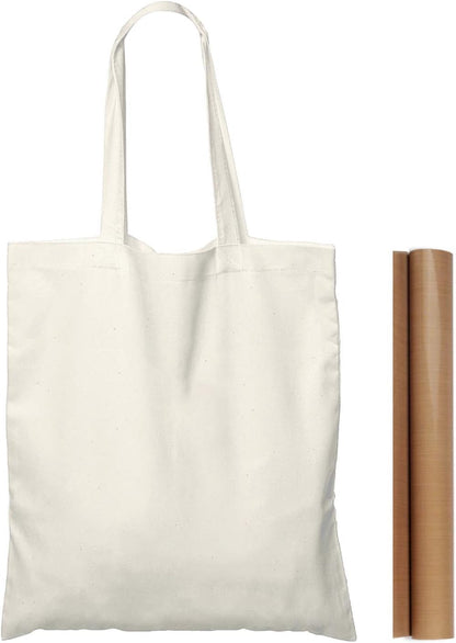 25 Pack 15'' X 16'' Natural Cotton Tote Bags Lightweight Blank Bulk Cloth bags