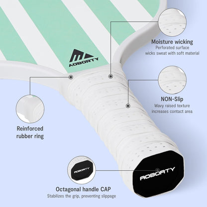 4 Pack USAPA Light Graphite Premium Rackets Fiber Face & Polymer Honeycomb Core