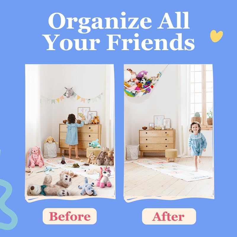Animal Hammock Corner Hanging Organizer Toy Storage Stuffed Animal Storage Net