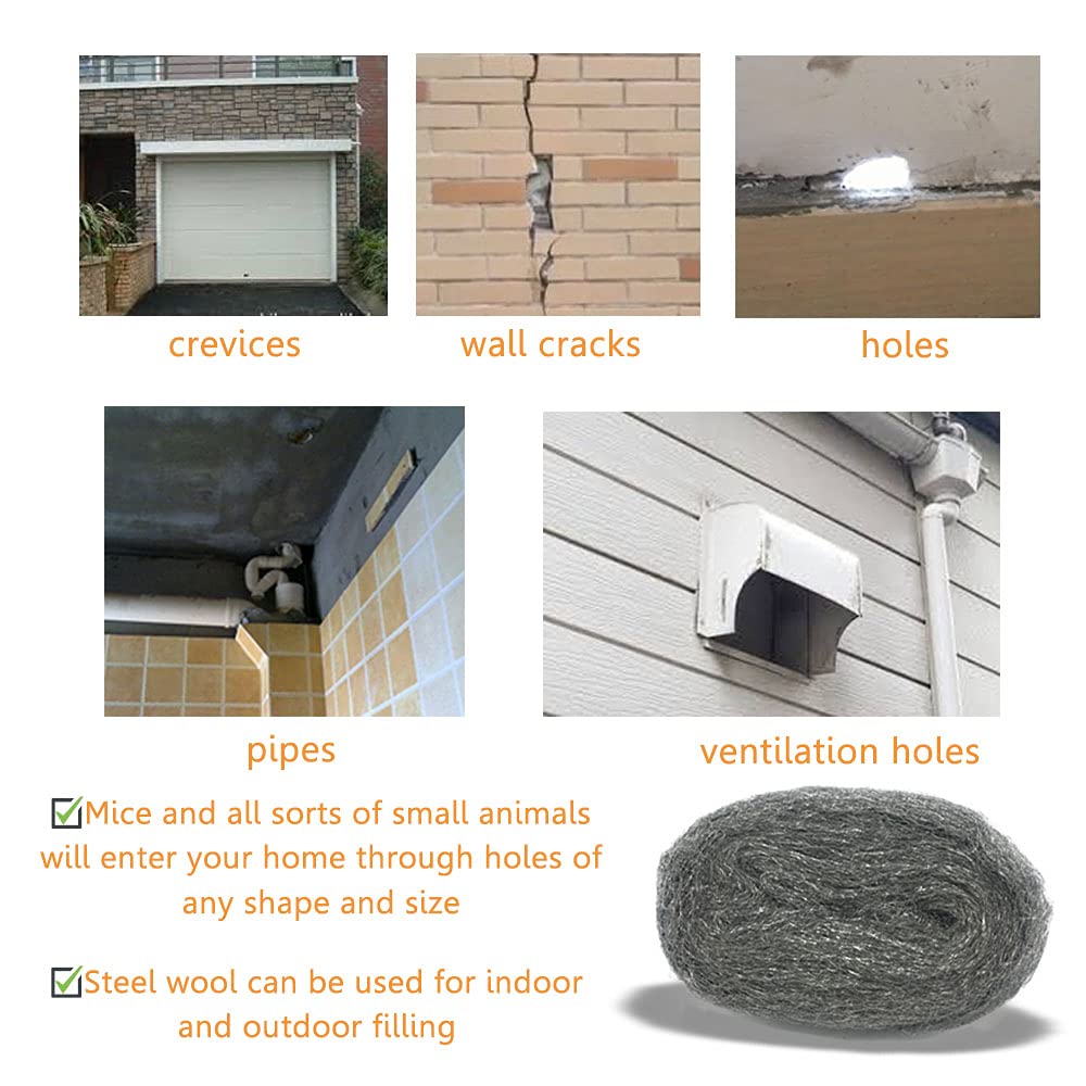 2 Pack 3" x10 Ft Hole Filler Gap Blocker Barrier Protect Against Animals in Holes Holes Siding Pipeline Vents