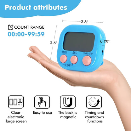 12 Pack Multi Function Electronic Timer Learning Management Suitable for Kitchen Study Work