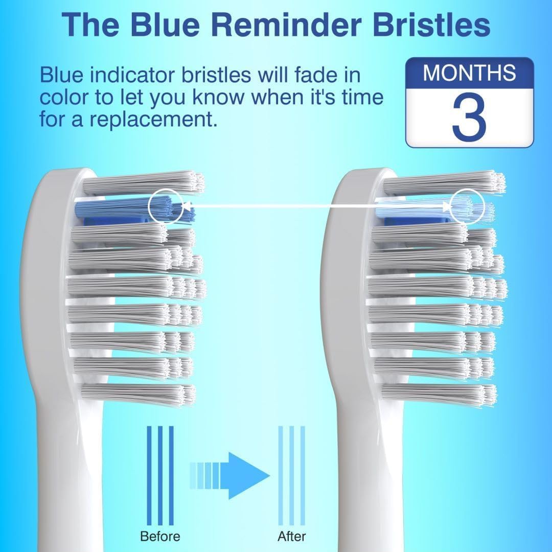 Replacement Brush Heads Compatible with WaterPik Sonic Fusion 2.0 Flossing Toothbrush