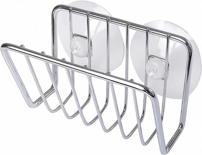 Sponge Holder for Kitchen Sink Stainless Steel Suction Cup Sponge Caddy