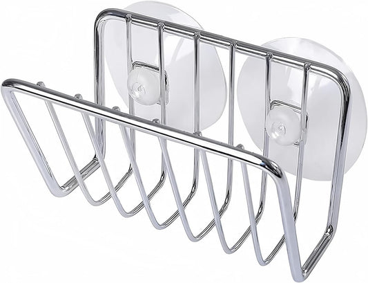 Sponge Holder for Kitchen Sink Stainless Steel Suction Cup Sponge Caddy