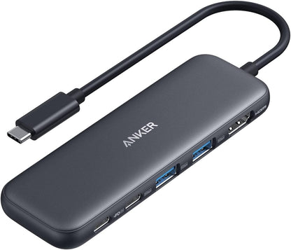 USB C Hub 5-in-1 USBC to HDMI Splitter with 4K Display 1 x Powered USB-C 5Gbps & 2×Powered USB-A 3.0 5Gbps Data Ports