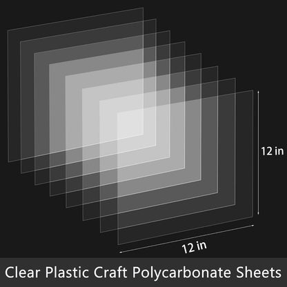 5 Pack Clear Plastic Sheet, Plexiglass Craft Plastic Sheets PET Flexible Lightweight Clear Plastic Sheets