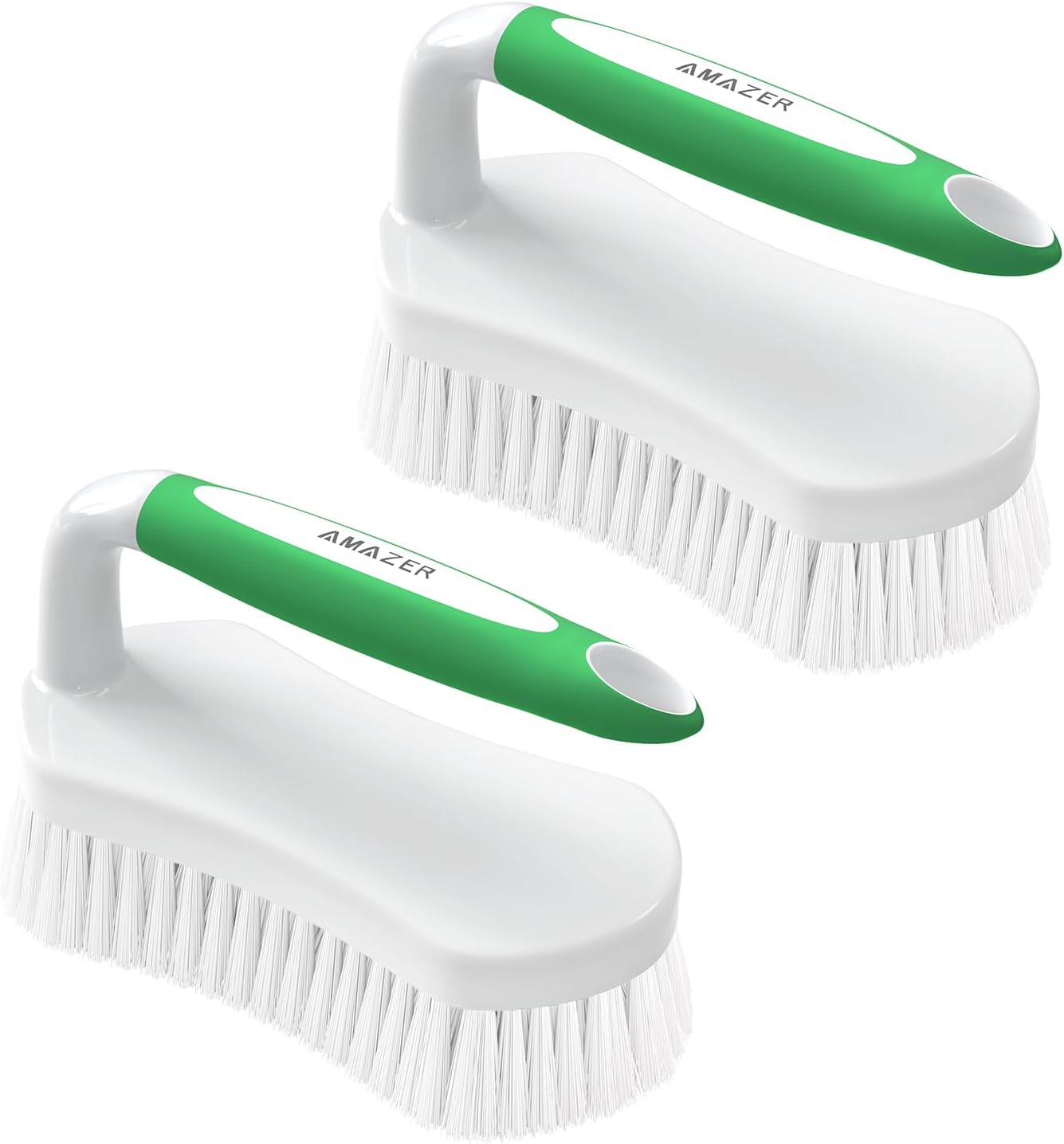 Scrub Brush for Cleaning Comfort Grip Shower Scrubber Stiff Bristles with Handle Heavy Duty