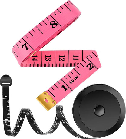 2 Pack Tape Measure Measuring Tape for Body Fabric Sewing Tailor Cloth Knitting Vinyl Home Craft Measurements