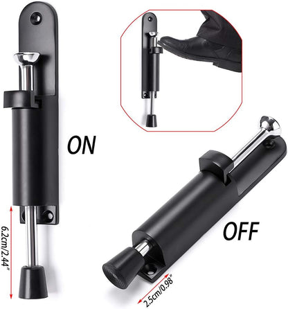 Stainless Steel Easy Step Door Stopper Spring Loaded Telescopic Step On/Off Door Stopper Rubber