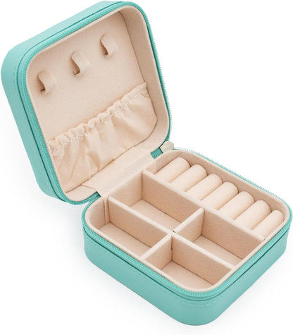 Mini Jewelry Travel Case PU Leather Travel Jewelry Organizer Box Small Portable Portable Jewellery Storage Holder