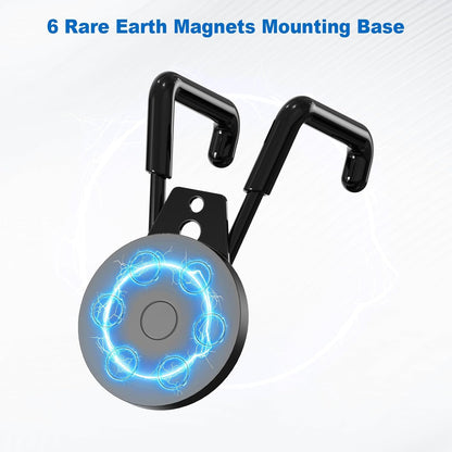 2 Pack Large Heavy Duty Magnetic Garage Hooks  Strong Magnetic Tool and Utility Hooks with Anti-Scratch Rubber Coating