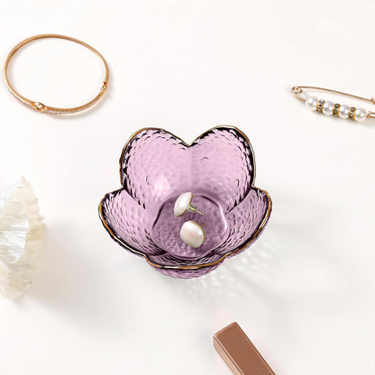 Jewelry Dish Glass Ring Holder Dish Jewelry Tray Cute Vanity Organizer Aesthetic Nightstand