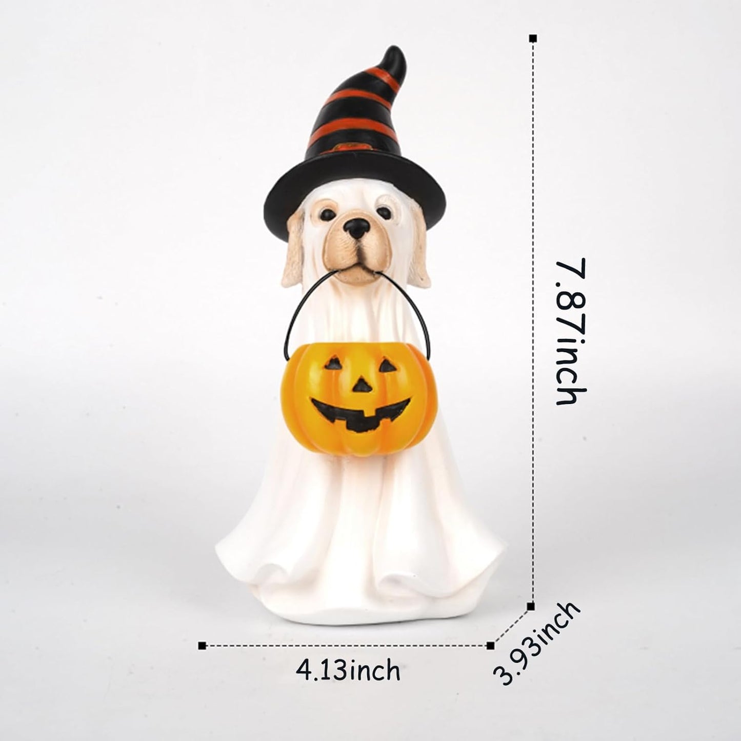 Ghost Figurine Sculpted Hand-Painted Dog Figurine Gift Ghost Figurines for Home Office Desk Decor