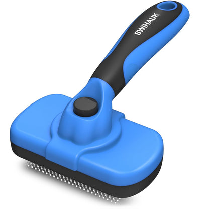 Self Cleaning Slicker Brush  Skin Friendly Grooming Tool for Dogs & Cats Suitable for Shedding & Haired Pets