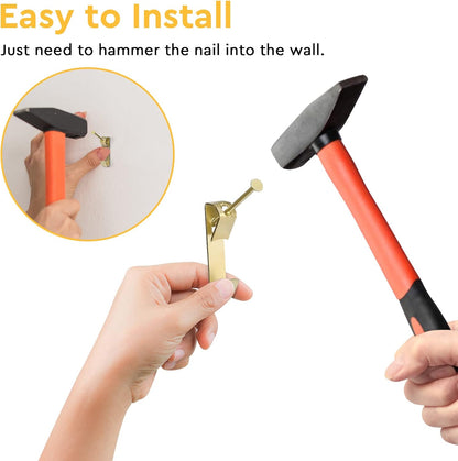 30lb Picture Hangers  Multipurpose Picture Hanging Hooks Kit Drywall Wooden Wall Picture