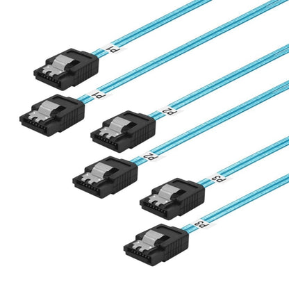 12 Inches 3 Pack Flexible Straight SATA-Cable 6Gbps Data with Locking Latch for SSD HDD