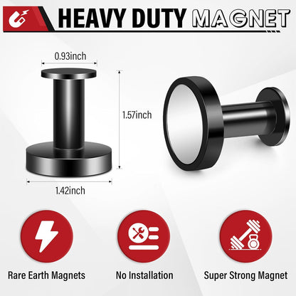 Magnetic Hooks for Cruise Cabins, Black 150Lb Magnetic Wreath Hanger Locker Accessories Strong Magnetic Hooks for Classroom