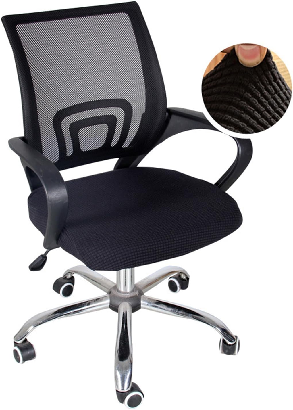 Chair Covers Elastic Stretch Computer Chair Seat Slipcovers Super Fit Anti-dust Desk Seat