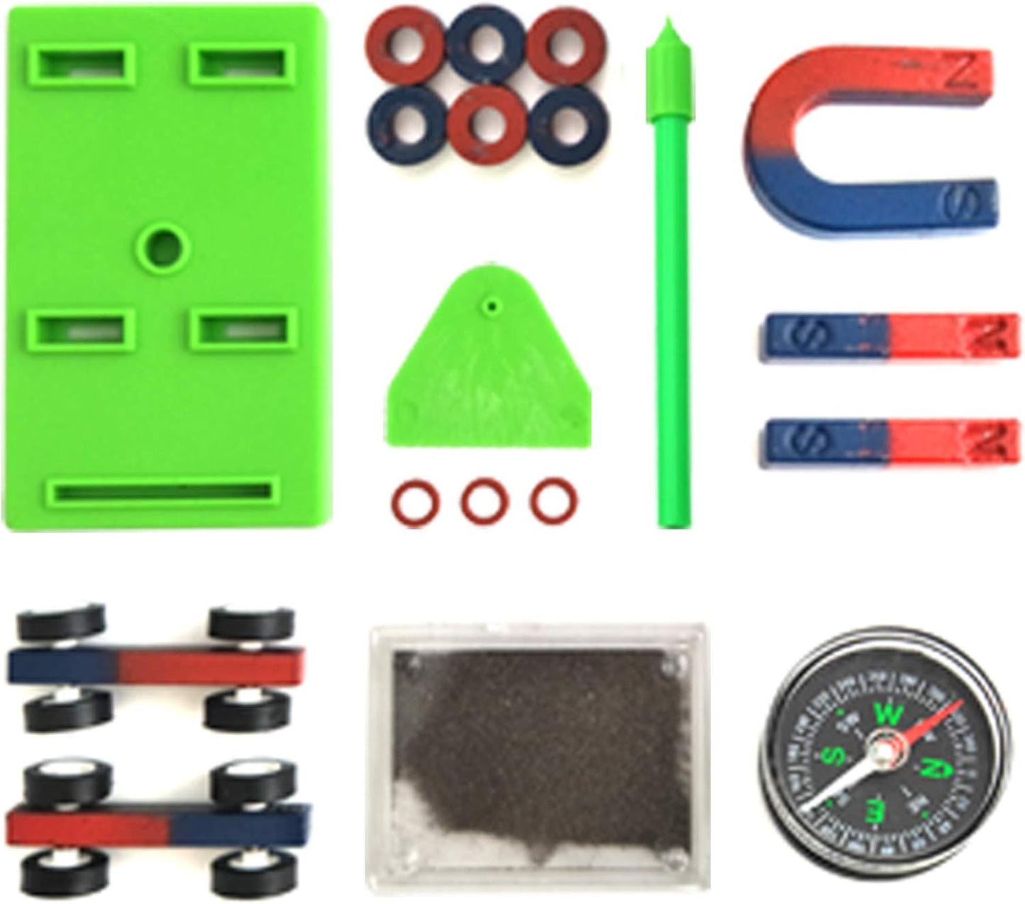 Science Magnet Set for Education Science Experiment Tools Icluding Bar Ring Horseshoe