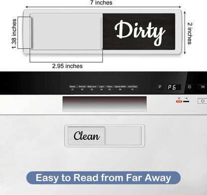 Dishwasher Magnet Clean Dirty Sign Farmhouse Rustic Wood Design Black and White Non-Scratch