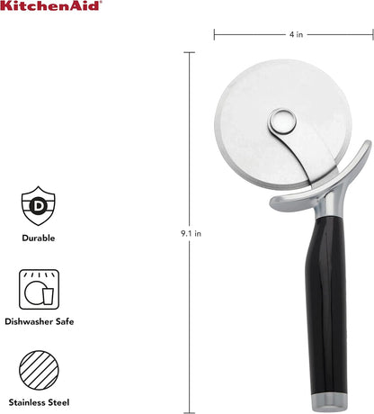 Pizza Wheel with Sharp Blade For Cutting Through Crusts Pies and More Built In Finger Guard