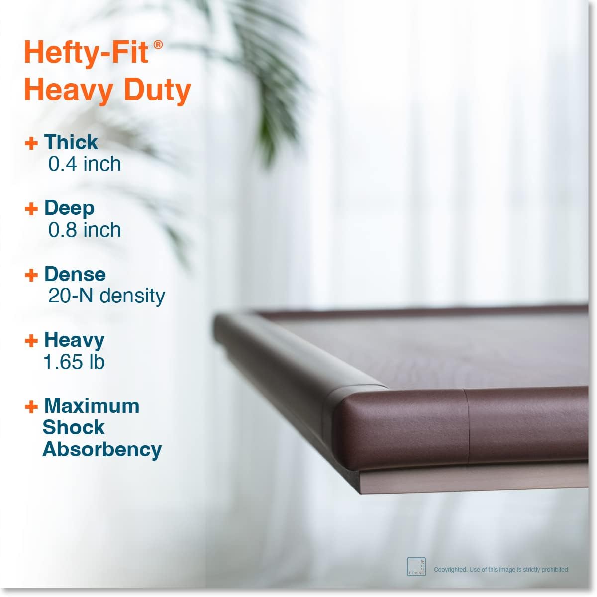 Corner Protector Baby Proofing (Large 18ft Edge 8 Corners) Heavy-Duty Soft NBR Rubber Foam Furniture Fireplace Safety