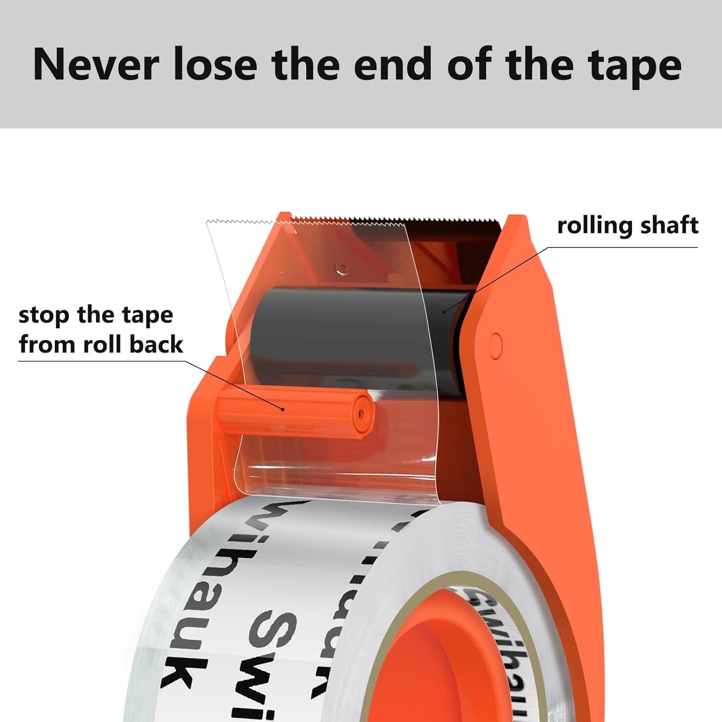 Heavy Duty Packing Tape with Dispenser Strong & Durable Shipping Tape Packaging Tape Clear Package Tape