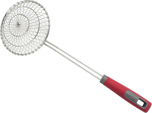 Stainless Steel Round Wire Skimmer Comfort Grip Handle for Safe Scooping Skimming and Serving