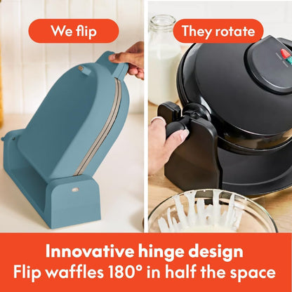 Waffle Maker, EverGood™ Ceramic Nonstick Coating Fits-anywhere™ Kitchenware Power Indicator Light & Touch Handle