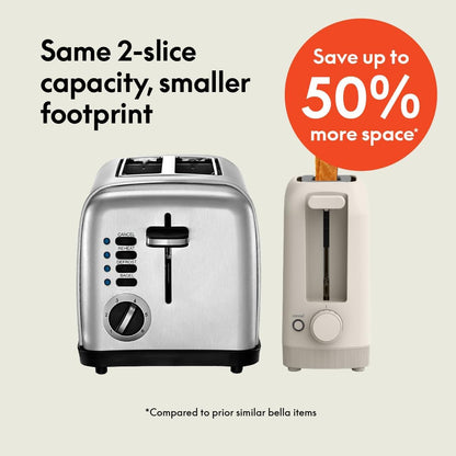 2 Slice Slim Toaster 6 Setting Shade Control with Reheat & Cancel Buttons Fits sourdough