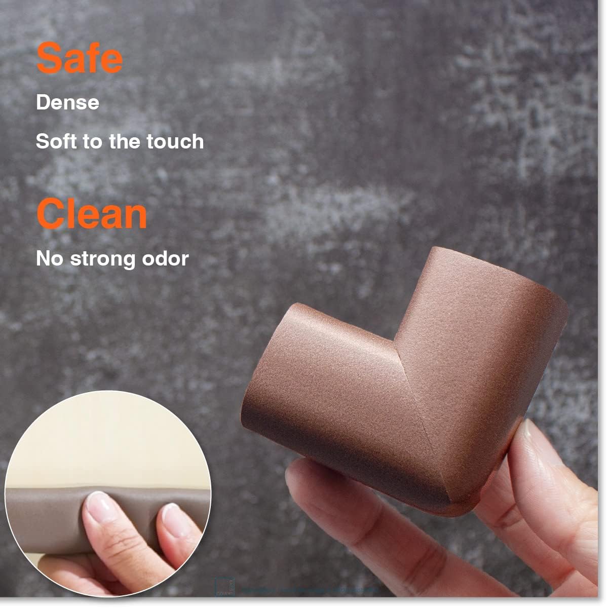 Corner Protector Baby Proofing (Large 18ft Edge 8 Corners) Heavy-Duty Soft NBR Rubber Foam Furniture Fireplace Safety