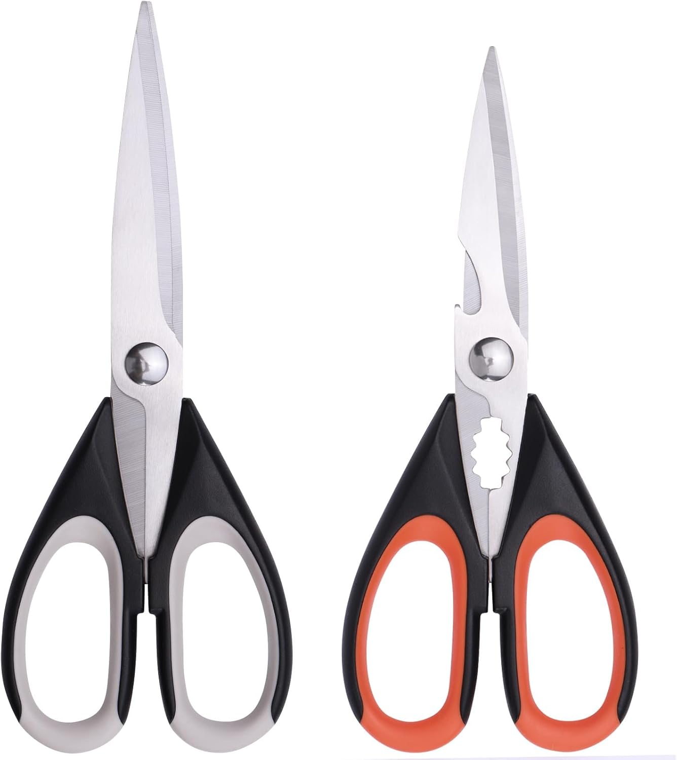 2 Pack Kitchen Scissors Heavy Duty Stainless Steel All-Purpose Cooking Shears Dishwasher Safe