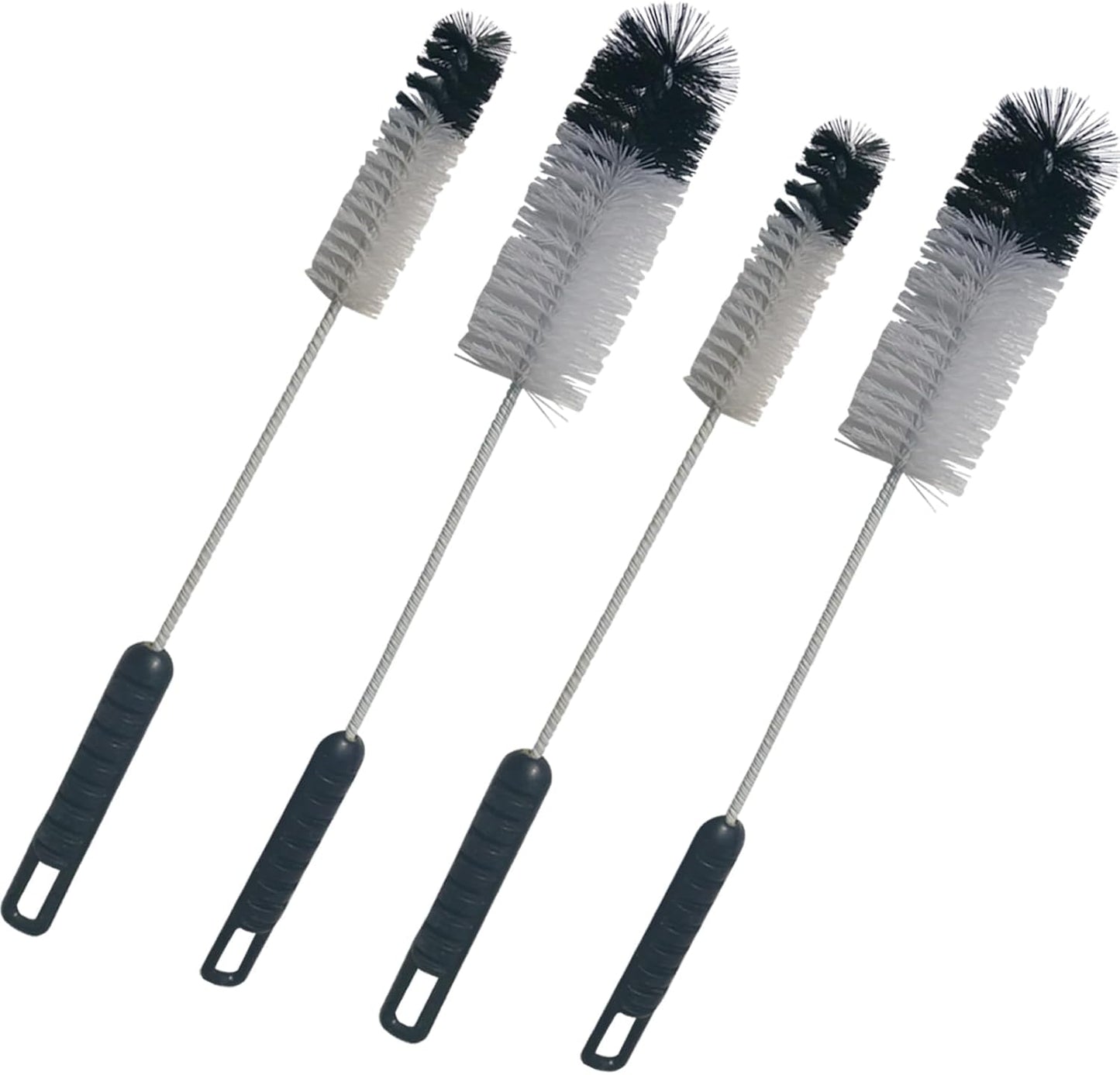 Bottle Brushes Thin Long Handle X 4 Utility Skinny Wire Cleaner Set Big Small Bendable Flexible for Cleaning Narrow Neck Water