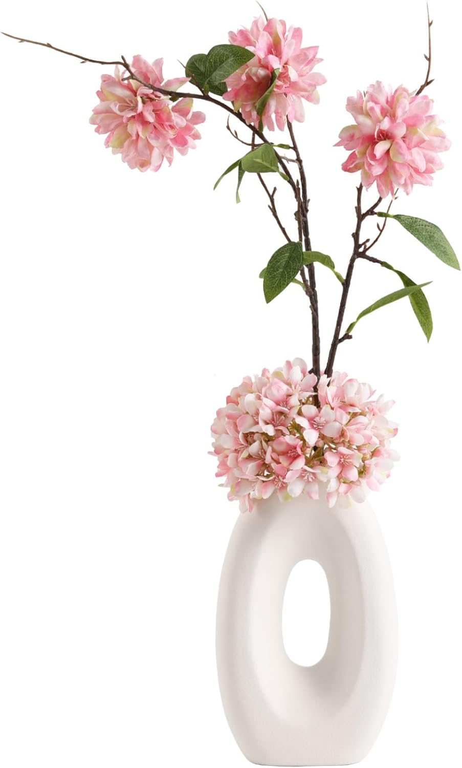 Flower Bouquet and Vase Set Faux Flower Arrangement for Decorating Living Room and Offices