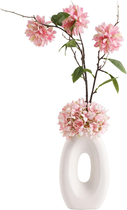 Flower Bouquet and Vase Set Faux Flower Arrangement for Decorating Living Room and Offices