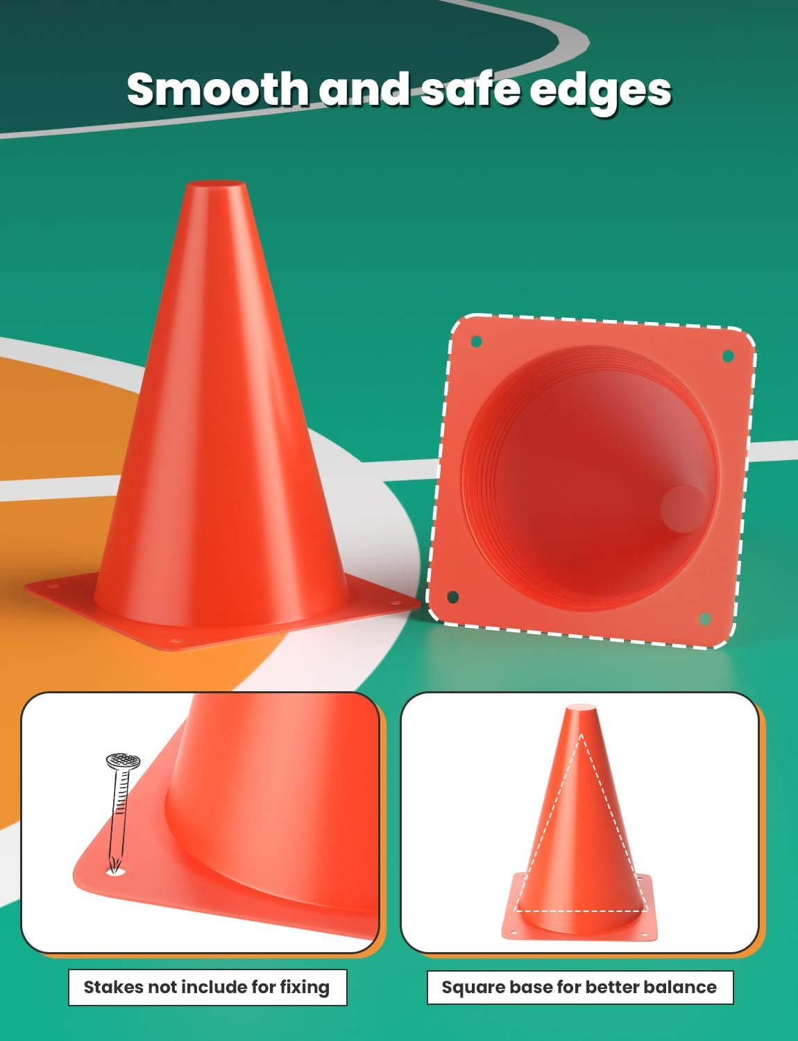Disc Soccer Sport Cones Training Field Marker Agility Cones for Basketball Coaching Practice