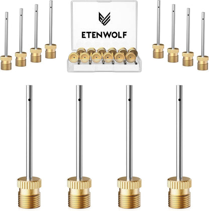 12 Pack Brass Ball Pump Needles No Break Heavy Duty Air Pump Needles for Balls with Storage Case