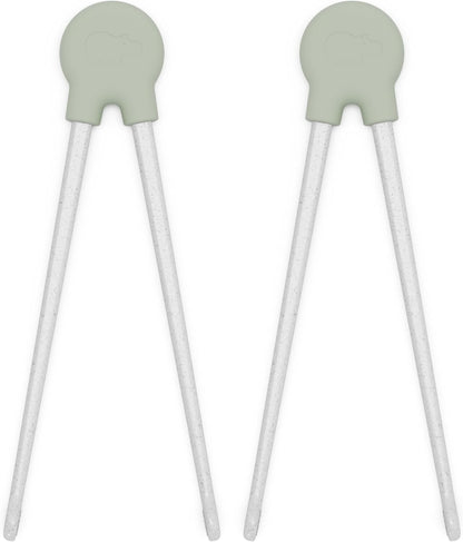 Set of 2 Training Chopsticks Made of Silicone and Eco-Friendly Wheat Straw PP  Ages 2 Years And Up