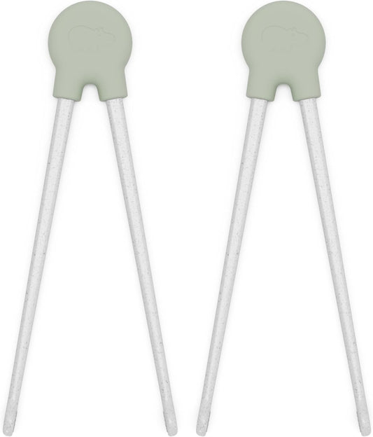 Set of 2 Training Chopsticks Made of Silicone and Eco-Friendly Wheat Straw PP  Ages 2 Years And Up