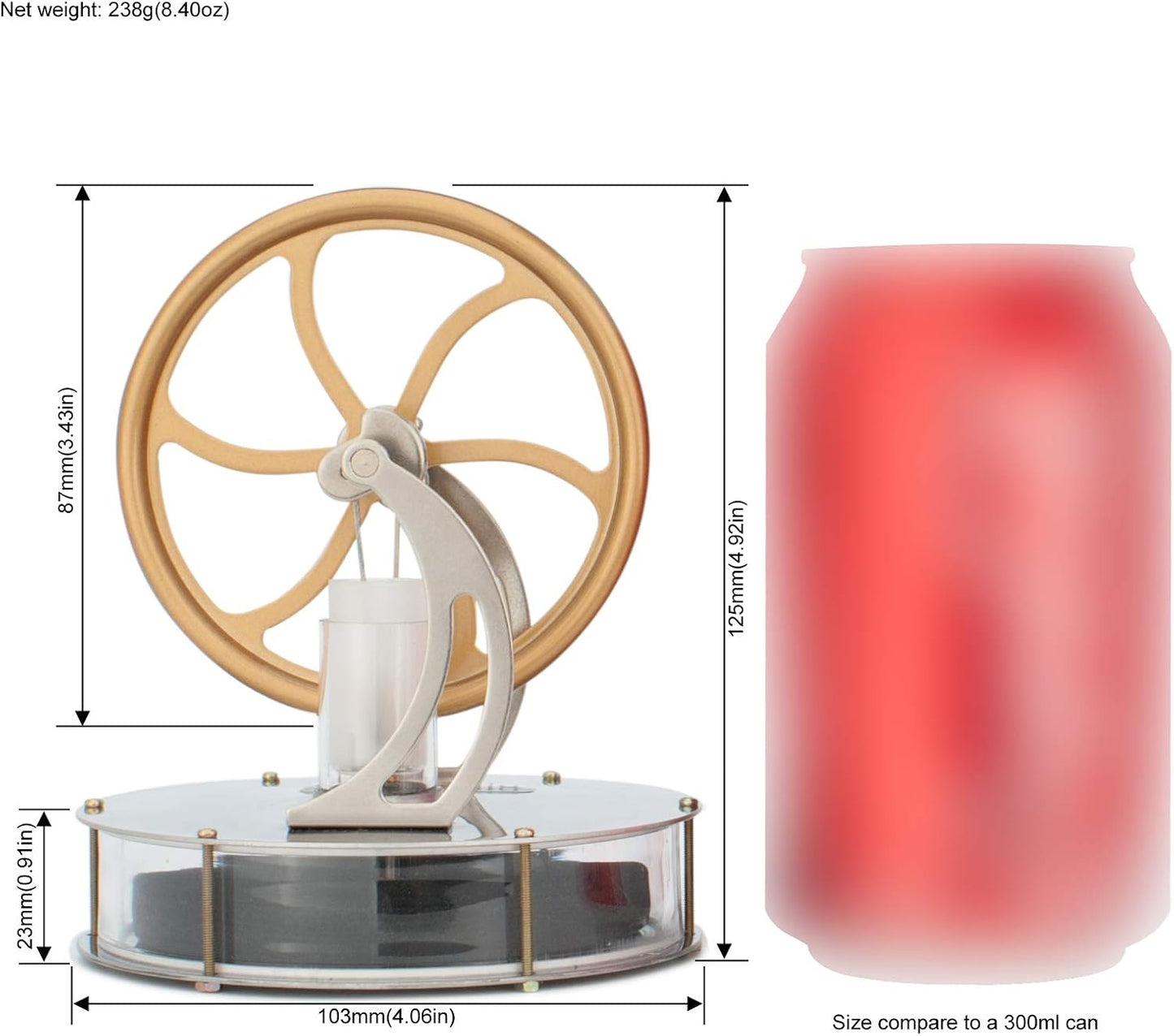 Most Classical Low Temperature Stirling Engine Unique Coffee Timer Best Gift Option