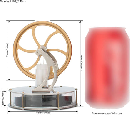 Most Classical Low Temperature Stirling Engine Unique Coffee Timer Best Gift Option