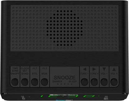 Dual Alarm Clock Radio with AM/FM Radio, Dimmer, Sleep Timer and .9" LED Display