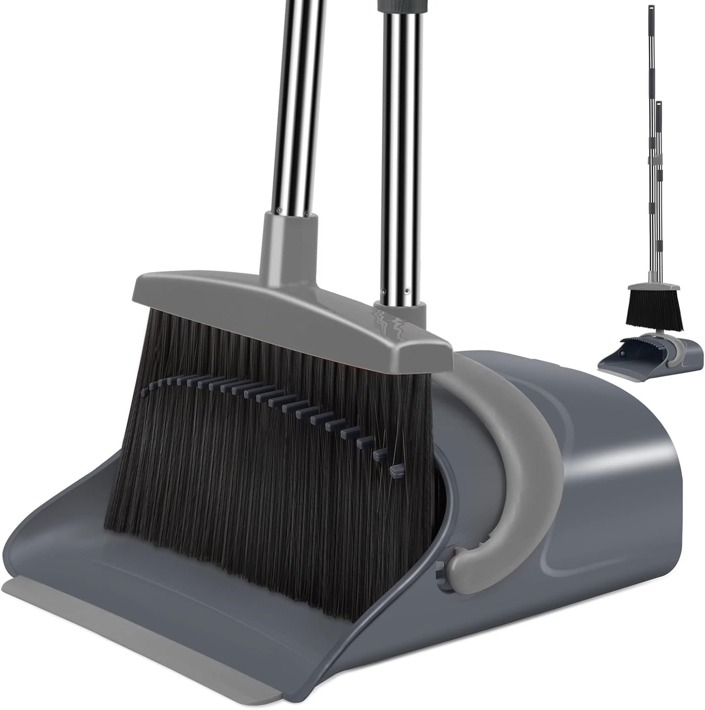 Dust pan with Long Handle Broom with Dustpan Combo Set Broom and Dustpan for Home