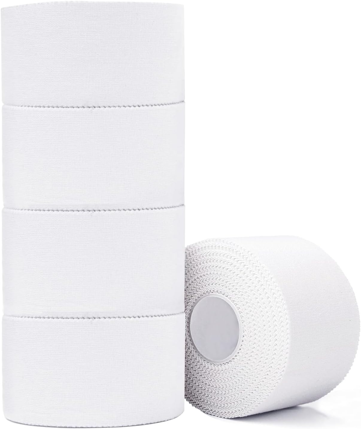 5 Pack White Sports Tape Very Strong No Sticky Residue Wrist Ankle Tape for Gymnastics Boxing Lacrosse