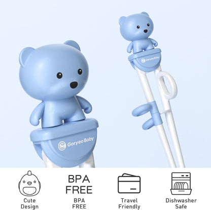 Kids Chopsticks Use Completely Harmless Material Anti-dislocation Buckle Design Includes Portable Box