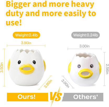Cute Egg Separator Ceramics Vomiting Chicken Egg Yolk White Separator Practical Household Small Egg Filter Splitter