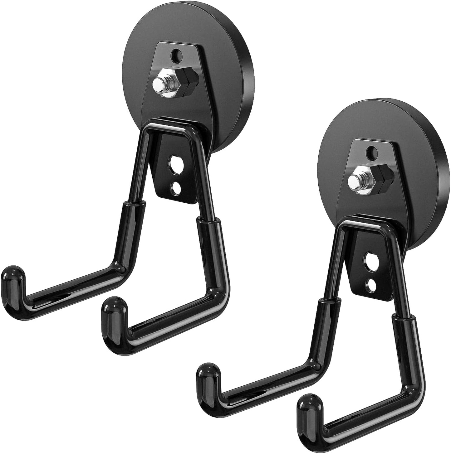 2 Pack Large Heavy Duty Magnetic Garage Hooks  Strong Magnetic Tool and Utility Hooks with Anti-Scratch Rubber Coating