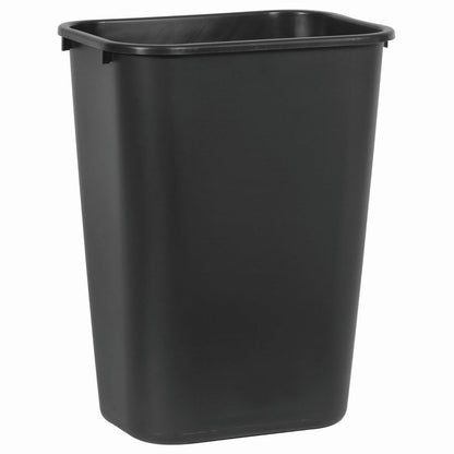 Wastebasket Trash Container 41QT/10.25 GAL Plastic Black Stackable Trash Can for Bedroom Bathroom Office