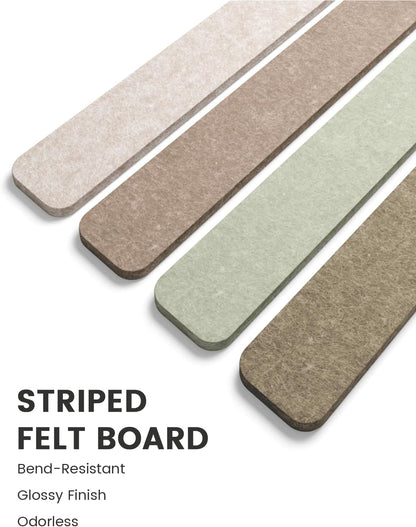 Alternative Felt Strip Board 8-Pack 13"x2" Office Pin Board with 50 Push Pins Adhesive Install for Bedroom Door